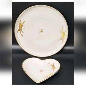 Fancy Feast  Limited Edition Plate Set for You and Your Cat - Yellow Cats